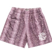 Pink Snake Skin Shorts