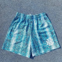 Teal Snake Skin Shorts